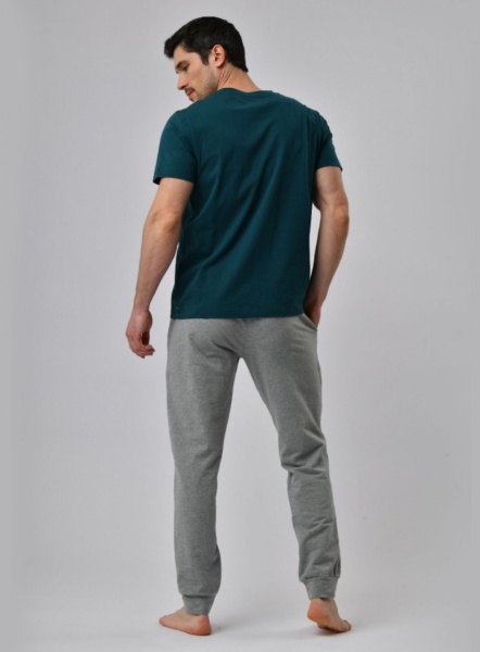 173571 Пижама мужская INDEFINI (футболка+брюки) PBC3018 (1)