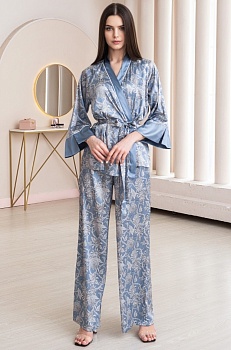 Пижама жакет + топ + брюки для женщин Mia-Аmore 177885