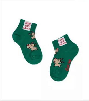 Носки цветные Новый год для девочек и мальчиков CONTE-KIDS 170200