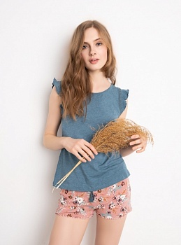 Пижама майка + шорты для женщин Indefini 163187