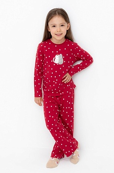 Пижама джемпер + брюки Новый год для девочек CROCKID 179309