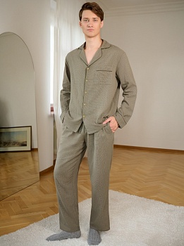 Пижама рубашка + брюки для мужчин Indefini 185512