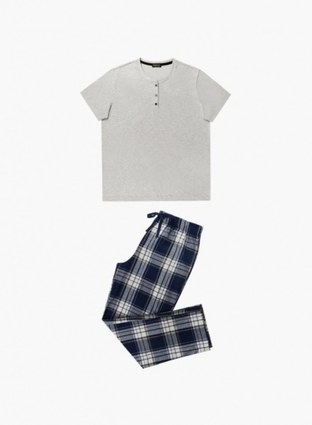 172867 Пижама мужская INDEFINI (футболка+брюки) PBC2015