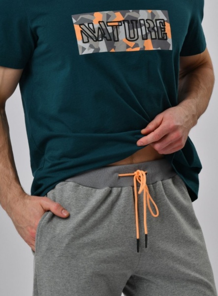 173571 Пижама мужская INDEFINI (футболка+брюки) PBC3018 (2)