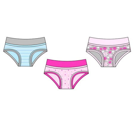 131257 FGK3 трусы дет. blue-grey-pink