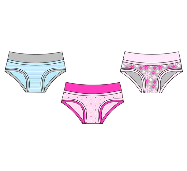 131257 FGK3 трусы дет. blue-grey-pink