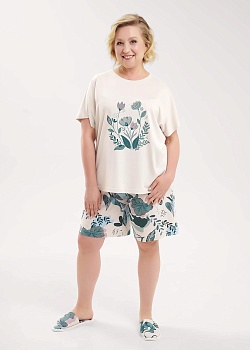 Пижама футболка + шорты для женщин Clever 184996