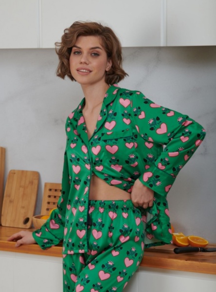 172933 Пижама INDEFINI (д.рук+бр) TCC2248 (2)