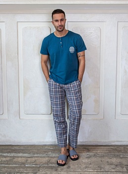 Пижама футболка + брюки для мужчин Indefini 170705