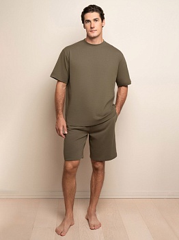 Пижама футболка + шорты для мужчин Indefini 180368