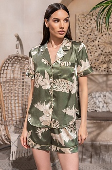 Пижама рубашка + шорты для женщин Mia-Аmore 180032