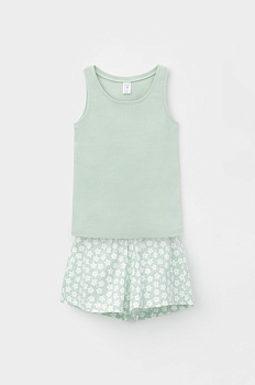 Пижама майка + шорты для девочек CROCKID 178235