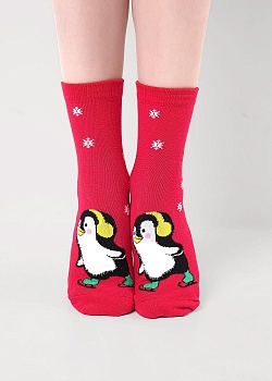 Носки цветные Новый год для девочек и мальчиков Clever 185305