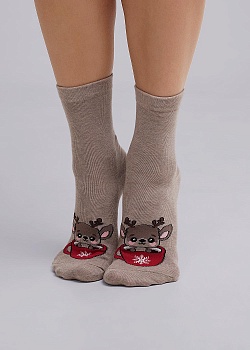 Носки цветные Новый год для женщин Clever 179067