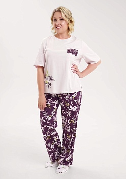 Комплект одежды футболка + брюки для женщин Clever 185674
