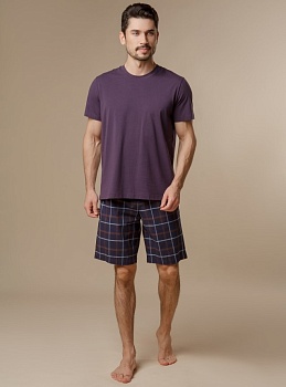 Пижама футболка + шорты для мужчин Indefini 177564