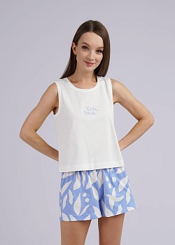 Пижама майка + шорты для женщин Clever 178418