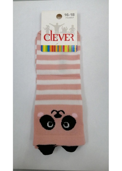 166650 Носки дет. р16-18 хл+эл дев CLE С521