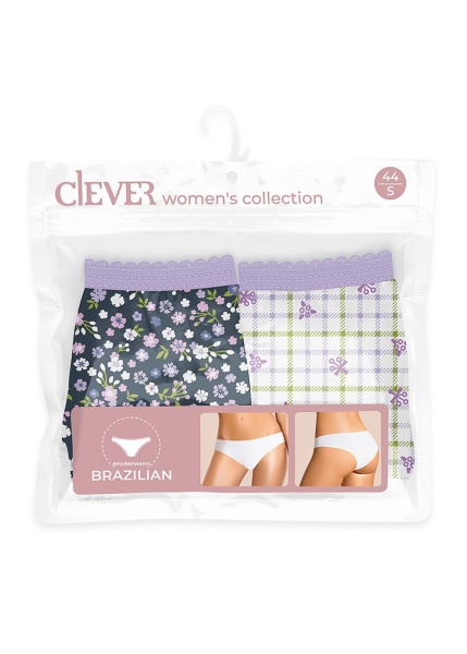 174081 Набор трусов жен. пак CLE LKBR1019т 2шт/уп (4)