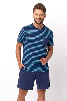 Пижама футболка + шорты для мужчин Key 180318