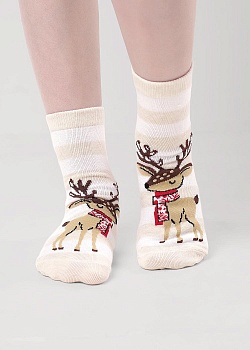 Носки цветные Новый год для девочек и мальчиков Clever 185312